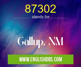 87302 means Gallup, NM 87302