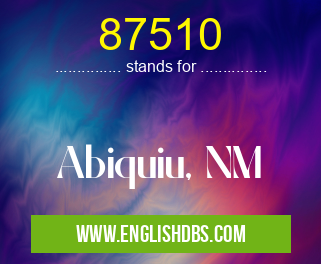 87510 means Abiquiu, NM 87510