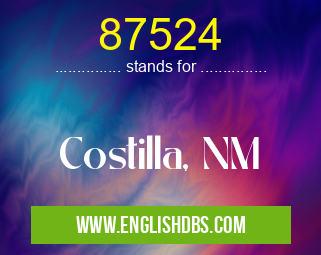 87524 means Costilla, NM 87524