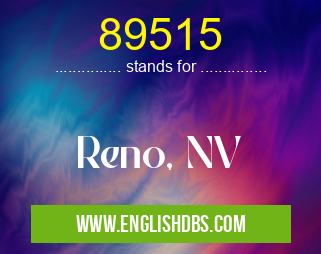89515 means Reno, NV 89515