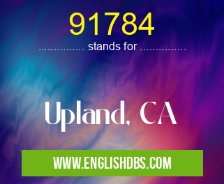 91784 means Upland, CA 91784