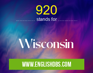 920 means Wisconsin 920