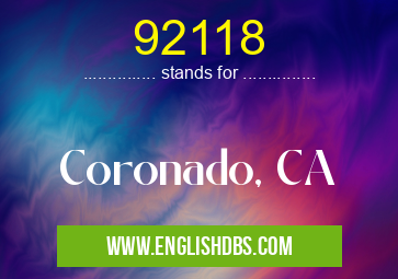 92118 means Coronado, CA 92118