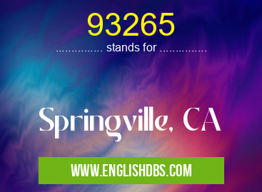 93265 means Springville, CA 93265