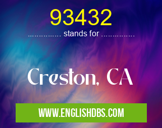93432 means Creston, CA 93432