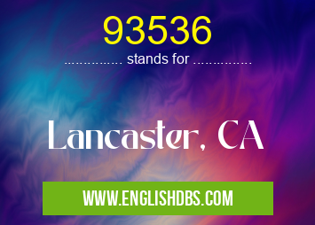93536 means Lancaster, CA 93536