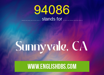94086 means Sunnyvale, CA 94086