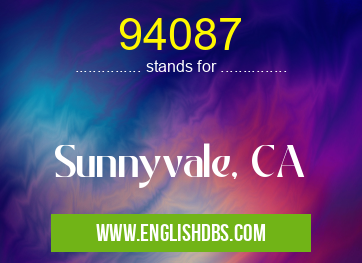 94087 means Sunnyvale, CA 94087