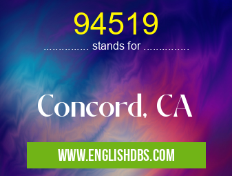 94519 means Concord, CA 94519