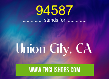 94587 means Union City, CA 94587