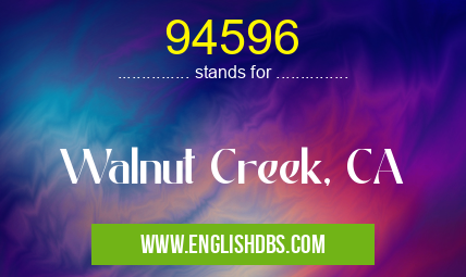 94596 means Walnut Creek, CA 94596