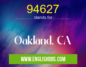 94627 means Oakland, CA 94627