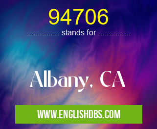 94706 means Albany, CA 94706