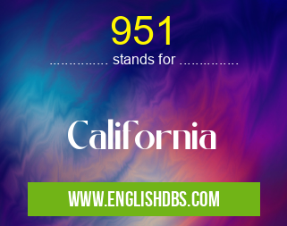 951 means California 951