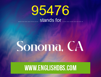 95476 means Sonoma, CA 95476