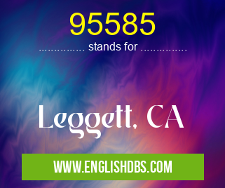 95585 means Leggett, CA 95585