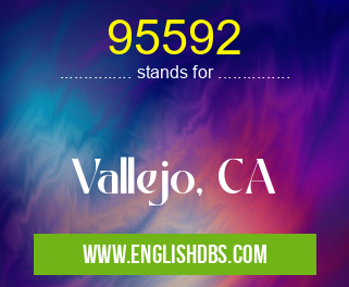 95592 means Vallejo, CA 95592