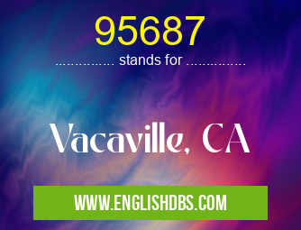95687 means Vacaville, CA 95687