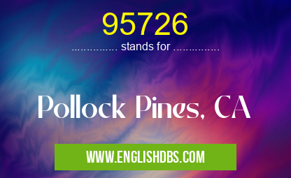 95726 means Pollock Pines, CA 95726