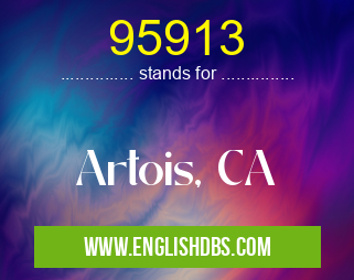 95913 means Artois, CA 95913