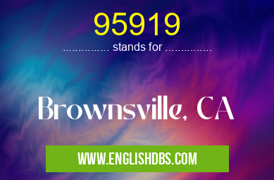 95919 means Brownsville, CA 95919