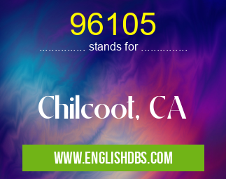 96105 means Chilcoot, CA 96105