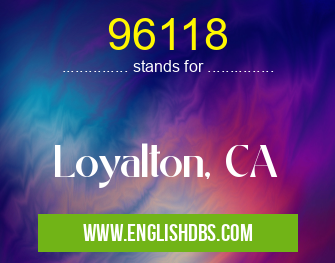 96118 means Loyalton, CA 96118