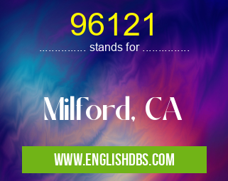 96121 means Milford, CA 96121