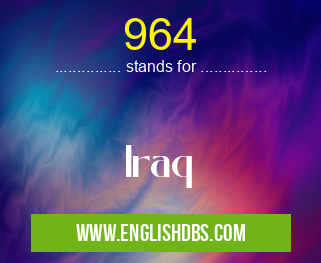964 means Iraq 964