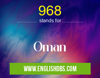 968 means Oman 968