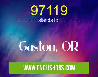 97119 means Gaston, OR 97119
