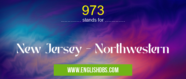 973 means New Jersey - Northwestern 973