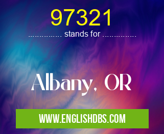 97321 means Albany, OR 97321