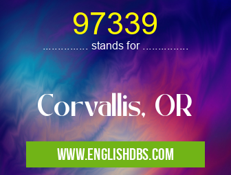 97339 means Corvallis, OR 97339