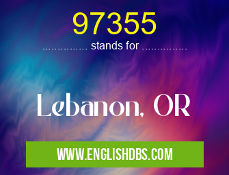 97355 means Lebanon, OR 97355