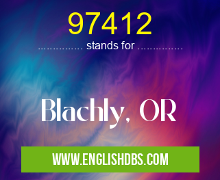 97412 means Blachly, OR 97412