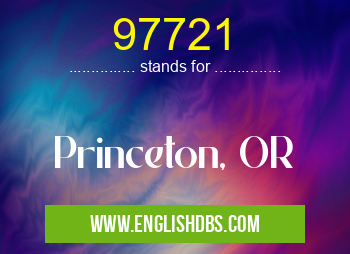 97721 means Princeton, OR 97721