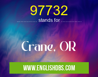 97732 means Crane, OR 97732