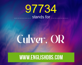 97734 means Culver, OR 97734