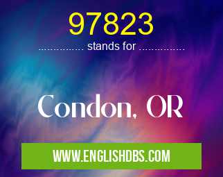 97823 means Condon, OR 97823