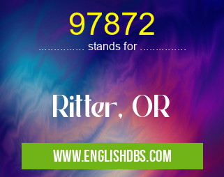 97872 means Ritter, OR 97872