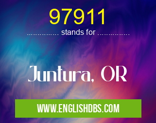 97911 means Juntura, OR 97911