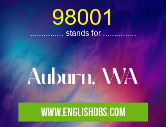 98001 means Auburn, WA 98001