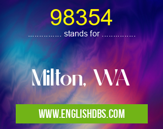 98354 means Milton, WA 98354