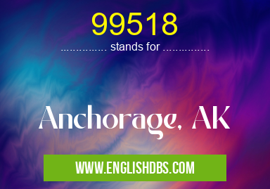 99518 means Anchorage, AK 99518