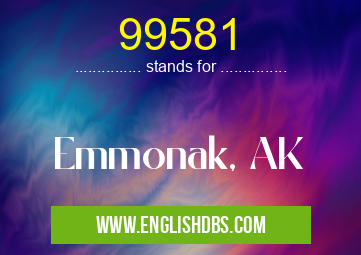 99581 means Emmonak, AK 99581