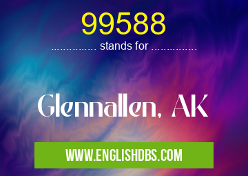 99588 means Glennallen, AK 99588