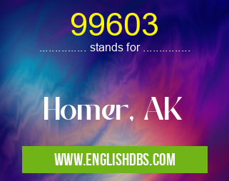 99603 means Homer, AK 99603