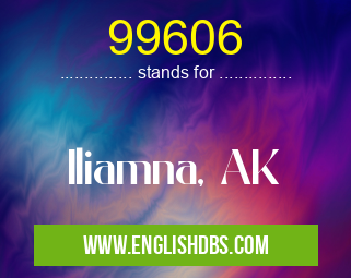 99606 means Iliamna, AK 99606