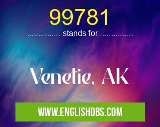 99781 means Venetie, AK 99781